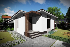 Petite Maison à Ossature Métallique Moderne 1 Niveau 60m2 071 - photo facade maison 8 thumbnail