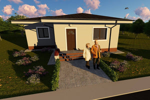Petite Maison Ossature Métallique Rez De Chaussée 70 m2 033 - image maison extérieur 3 thumbnail