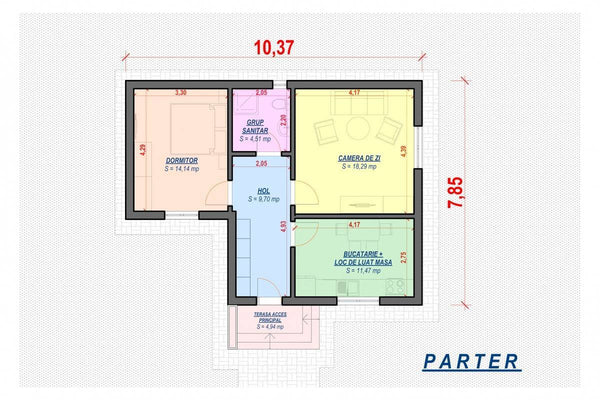 Petite Maison Ossature Métallique Rez De Chaussée 70 m2 033 - plan de maison