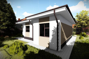 Petite Maison à Ossature Métallique 80 m2 3 Chambres 076-072 - photo façade maison 3 thumbnail