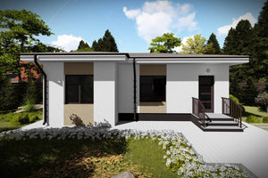 Petite Maison à Ossature Métallique 80 m2 3 Chambres 076-072 - photo façade maison 5 thumbnail
