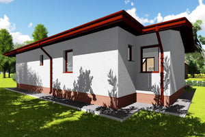 Petite Maison Ossature Métallique 80m2 Sur Un Niveau 080-035 - photo facade maison 4 thumbnail