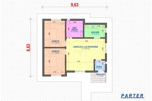 Maison à Ossature Métallique 80 m2 3 Chambres Plain Pied 086 - plan de maison thumbnail