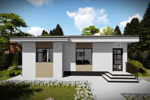Maison à Ossature Métallique 80 m2 3 Chambres Plain Pied 086 - photo façade maison 5 thumbnail