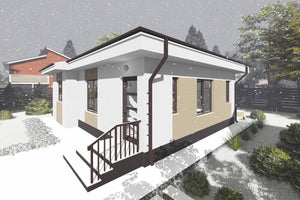 Maison à Ossature Métallique 80 m2 3 Chambres Plain Pied 086 - photo façade maison 7 thumbnail