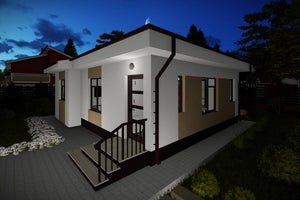 Maison à Ossature Métallique 80 m2 3 Chambres Plain Pied 086 - photo façade maison 8 thumbnail