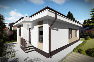 Petite Maison Ossature Métallique Seul Niveau 80 m2 084-084 - photo facade maison moderne 2 thumbnail