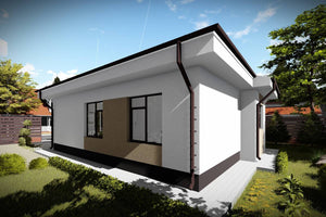 Petite Maison Ossature Métallique Seul Niveau 80 m2 084-084 - photo facade maison moderne 10 thumbnail