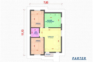 Petite Maison Ossature Métallique Seul Niveau 80 m2 084-084 - plan du maison thumbnail