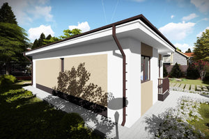 Petite Maison Ossature Métallique Seul Niveau 80 m2 084-084 - photo facade maison moderne 4 thumbnail