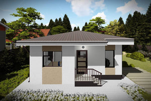 Petite Maison Ossature Métallique Seul Niveau 80 m2 084-084 - photo facade maison moderne 5 thumbnail