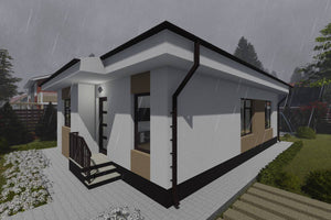 Petite Maison Ossature Métallique Seul Niveau 80 m2 084-084 - photo facade maison moderne 6 thumbnail