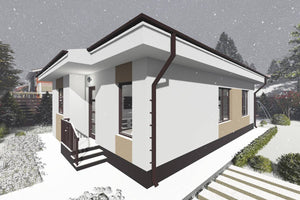 Petite Maison Ossature Métallique Seul Niveau 80 m2 084-084 - photo facade maison moderne 7 thumbnail