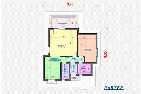 Petite Maison en Ossature Métallique 2 Chambres 90m2 088-019 - plan du maison