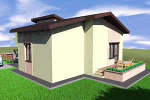 Petite Maison en Ossature Métallique 2 Chambres 90m2 088-019 - image facade moderne maison 3 thumbnail