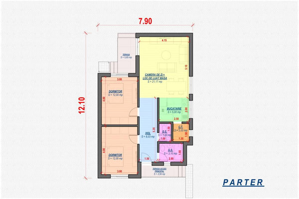 Petite Maison en Ossature Métallique Moderne 90m2 073 - plan du maison