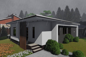 Petite Maison en Ossature Métallique Moderne 90m2 073 - image maison extérieur 6 thumbnail