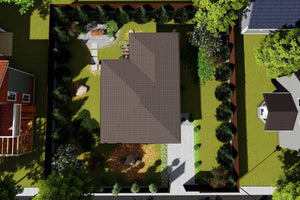Petite Maison en Ossature Métallique Moderne 90m2 073 - toit maison thumbnail