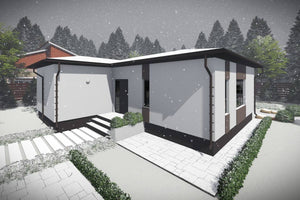 Maison à Ossature Métallique Plain Pied 3 Chambres 100m2 075 - photo façade maison 6 thumbnail