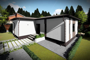 Maison à Ossature Métallique Plain Pied 3 Chambres 100m2 075 - photo façade maison 8 thumbnail
