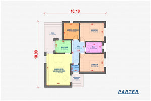 Maison en Ossature Métallique De Plain Pied 100 m2 078 - plan du maison thumbnail