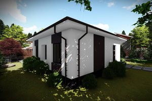 Maison en Ossature Métallique De Plain Pied 100 m2 078 - image facade moderne maison 3 thumbnail