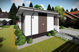 Maison en Ossature Métallique De Plain Pied 100 m2 078 - image facade moderne maison 4 thumbnail