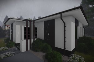 Maison en Ossature Métallique De Plain Pied 100 m2 078 - image facade moderne maison 5 thumbnail
