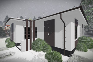 Maison en Ossature Métallique De Plain Pied 100 m2 078 - image facade moderne maison 6 thumbnail