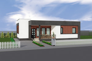 Maison Ossature Métallique 100 m2 Avec 3 Chambres id 100-116 - projet de maison à l'extérieur photo 2 thumbnail
