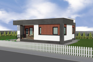 Maison Ossature Métallique 100 m2 Avec 3 Chambres id 100-116 - projet de maison à l'extérieur photo 3 thumbnail