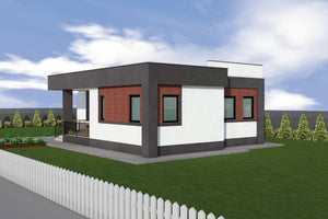 Maison Ossature Métallique 100 m2 Avec 3 Chambres id 100-116 - projet de maison à l'extérieur photo 4 thumbnail