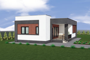 Maison Ossature Métallique 100 m2 Avec 3 Chambres id 100-116 - projet de maison à l'extérieur photo 6 thumbnail