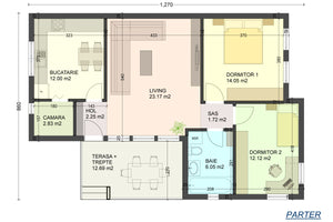 Maison Ossature Métallique 100 m2 Avec 3 Chambres id 100-116 - projet de maison à l'intérieur photo thumbnail