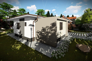 Maison en Ossature Métallique Moderne Plain Pied 100m2 068 - image façade maison 3 thumbnail