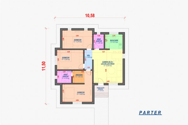 Maison en Ossature Métallique Moderne Plain Pied 100m2 068 - plan du maison