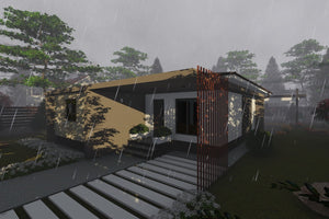 Maison en Ossature Métallique Moderne Plain Pied 100m2 068 - image façade maison 5 thumbnail