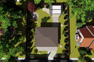Maison en Ossature Métallique Moderne Plain Pied 100m2 068 - toit maison thumbnail