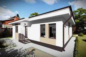 Maison Ossature Métallique Rez De Chaussée Moderne 100m2 085 - photo facade maison moderne 2 thumbnail