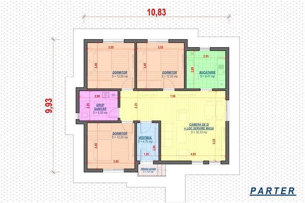 Maison Ossature Métallique Rez De Chaussée Moderne 100m2 085 - plan du maison