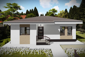 Maison Ossature Métallique Rez De Chaussée Moderne 100m2 085 - photo facade maison moderne 3 thumbnail