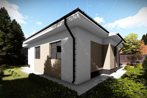 Maison Ossature Métallique Rez De Chaussée Moderne 100m2 085 - photo facade maison moderne 5 thumbnail