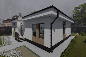 Maison Ossature Métallique Rez De Chaussée Moderne 100m2 085 - photo facade maison moderne 6 thumbnail