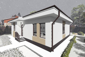 Maison Ossature Métallique Rez De Chaussée Moderne 100m2 085 - photo facade maison moderne 7 thumbnail