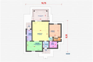 Maison à Ossature Métallique Moderne De Plain Pied 110m2 049 - plan du maison thumbnail