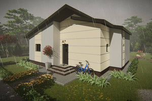 Maison à Ossature Métallique Moderne De Plain Pied 110m2 049 - image façade maison 5 thumbnail