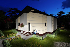 Maison à Ossature Métallique Moderne De Plain Pied 110m2 049 - image façade maison 7 thumbnail