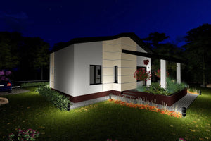 Maison à Ossature Métallique Moderne De Plain Pied 110m2 049 - image façade maison 8 thumbnail