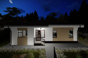 Maison Ossature Métallique Plain Pied Moderne 3 Chambres 082 - image façade moderne maison 9 thumbnail