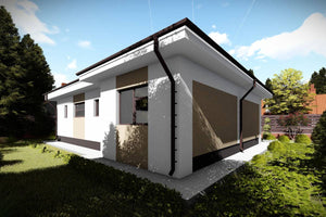 Maison Ossature Métallique Plain Pied Moderne 3 Chambres 082 - image façade moderne maison 5 thumbnail